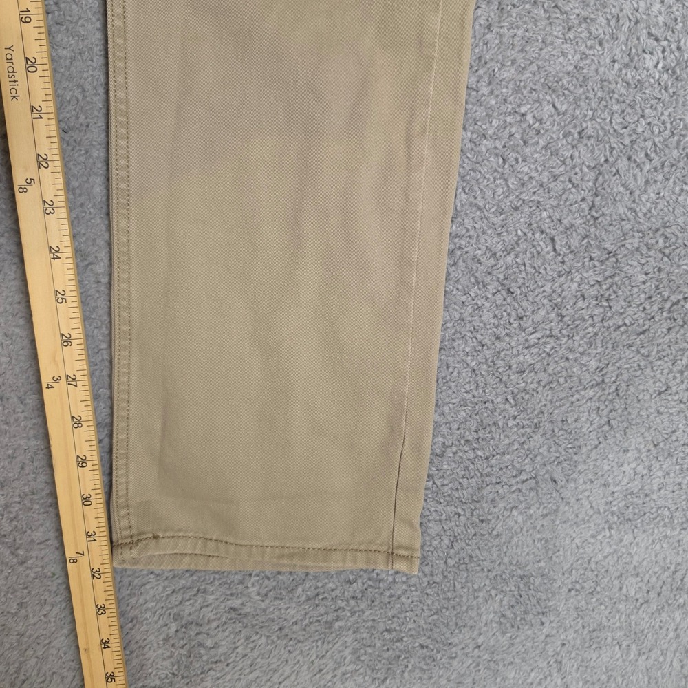 Old Navy Chino Pants Mens 33x32 Straight Leg  Khaki New Built-In Tough Cotton - Picture 8 of 10